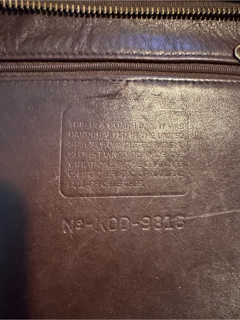 Vintage Coach 9816 Slim Duffle Dark Brown Leather Zip-Top Crossbody - Picture 3 of 10